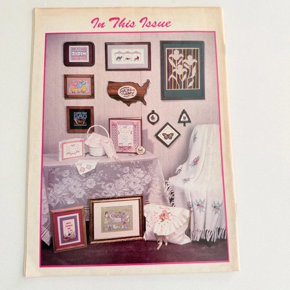 Lot‎ 3 Vintage Cross Stitch Magazines 1990s Needlework Patterns Samplers